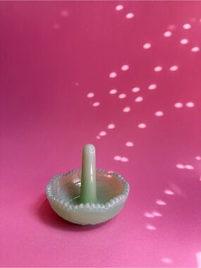 Jadeite Original Mosser Glass Ring Holder Dish